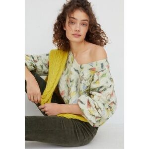 Anthropologie Cream Cable Knit Sweater “Catch of the Day”